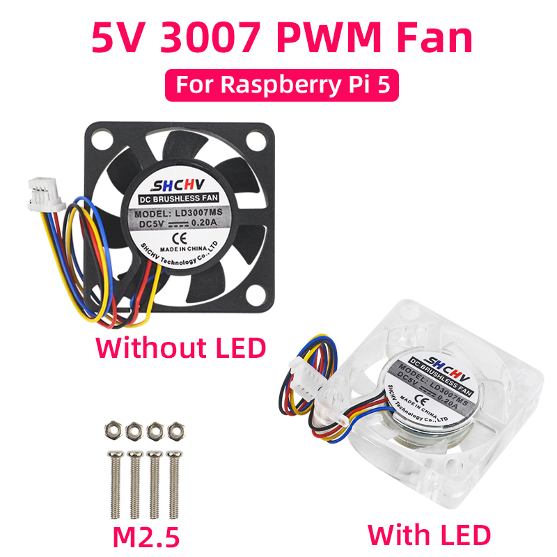 Raspberry Pi Water Cooling Kit - 5V 3007 Fan PWM Speed Adjustable